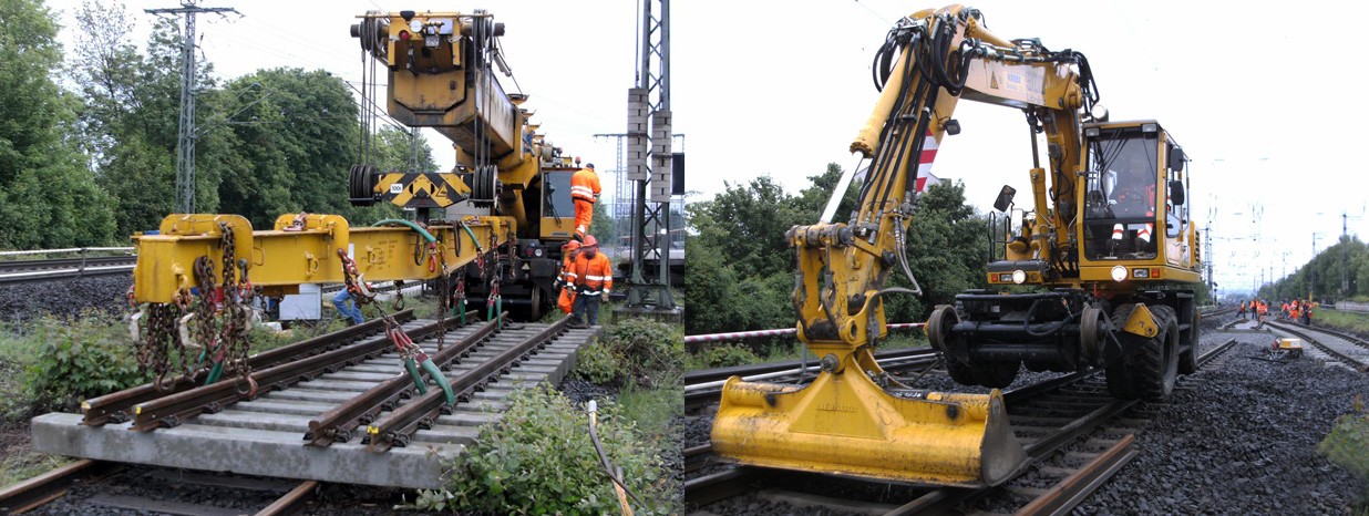 B.I.G. Zweiwegebagger im Einsatz